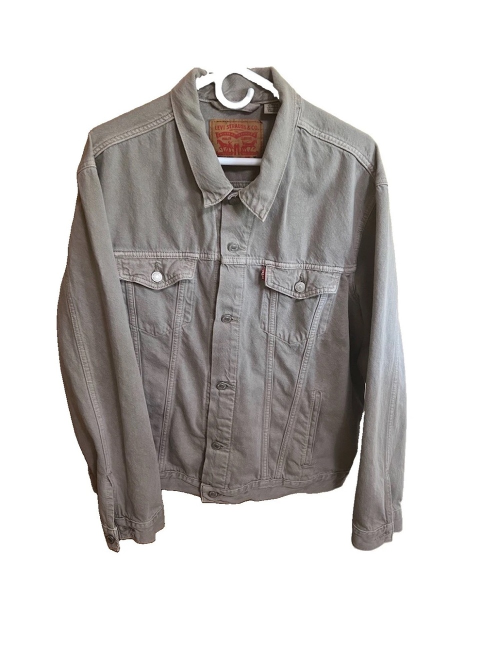 Levi's Men Trucker Jacket XL Gray/Beige 72334-0752 EXC condition